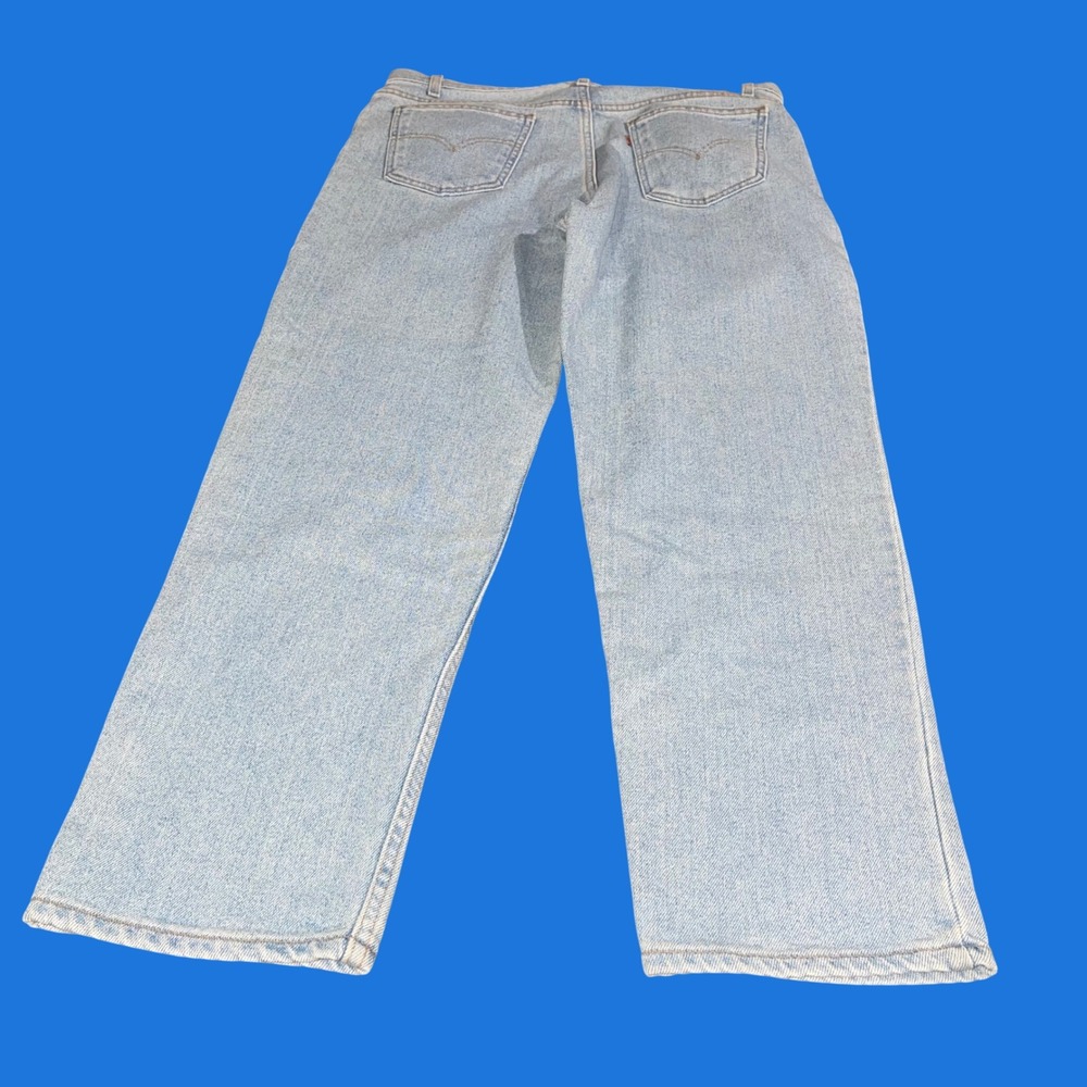 Vintage 90s Levis 540 Flex Jeans 38x29 USA Made Light Wash Relaxed Denim - Picture 3 of 11